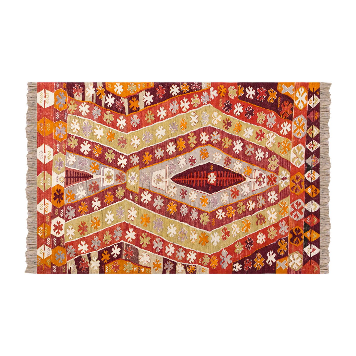 Vintage Turkish Rug, 158 x 225 cm, 5.2 x 7.4 ft