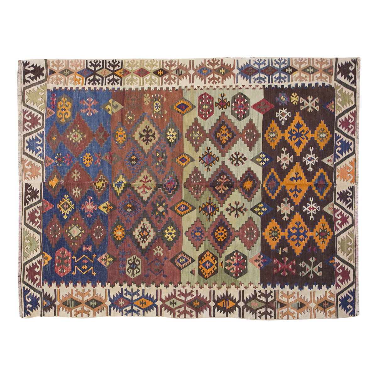 Vintage Turkish Rug, 159 x 210 cm, 5.2 x 6.10 ft