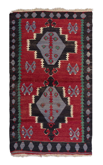 Vintage Turkish Rug, 170 x 84 cm, 5.6 x 2.9 ft