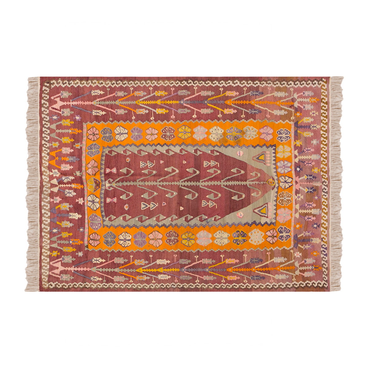 Vintage Turkish Rug, 179 x 200 cm 5.10 x 6.6 ft