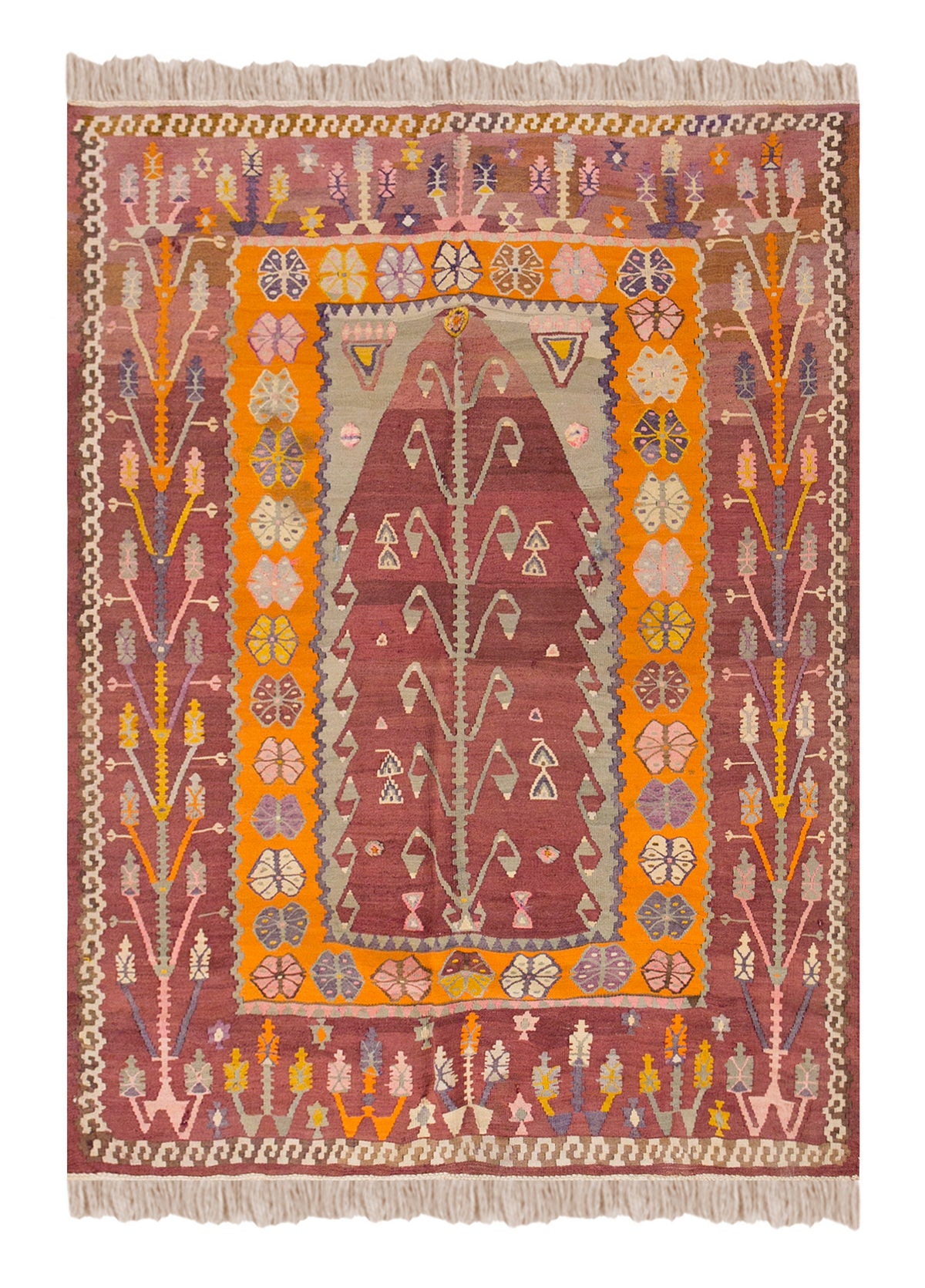 Vintage Turkish Rug, 179 x 200 cm 5.10 x 6.6 ft