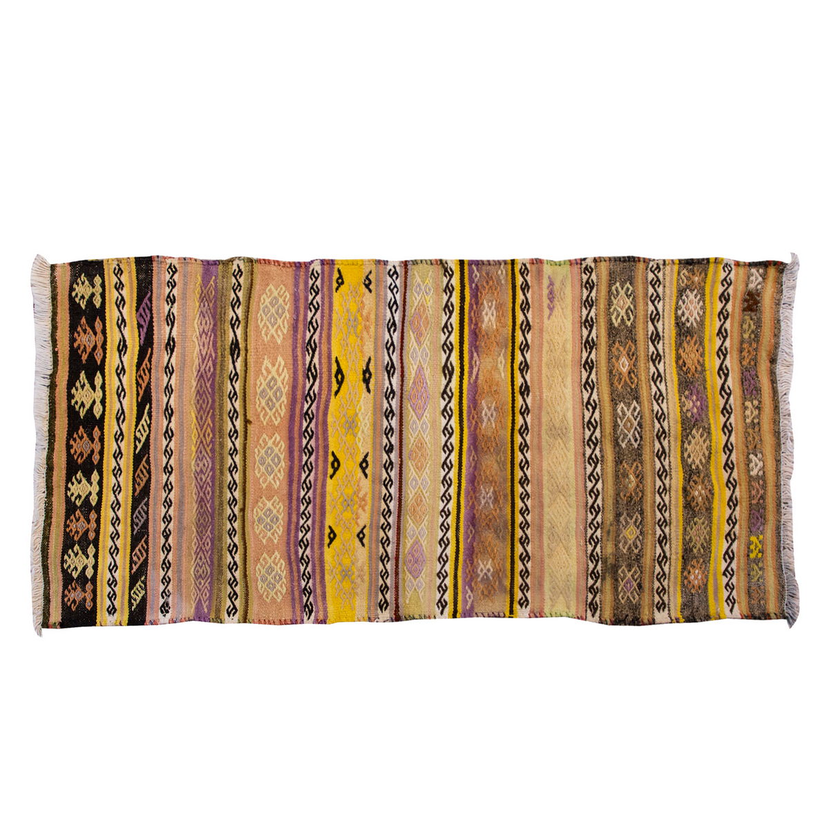 Vintage Turkish Rug, 2.1 x 6.4 ft Rug