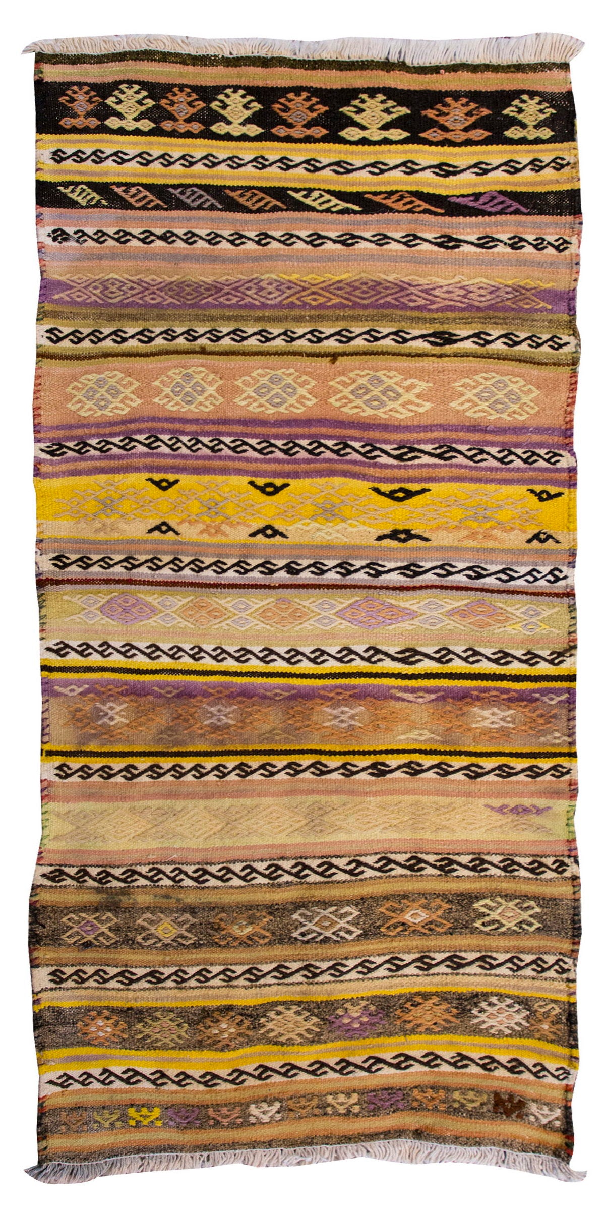 Vintage Turkish Rug, 2.1 x 6.4 ft Rug