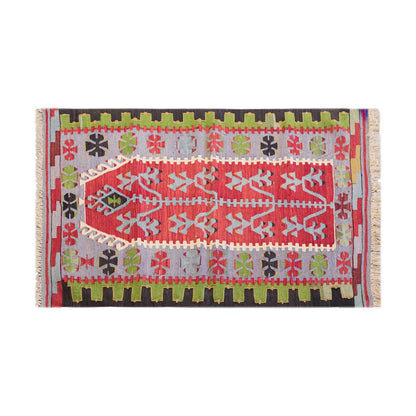 Vintage Turkish Rug, 2.10 x 4.2 ft, 87 x 127 cm