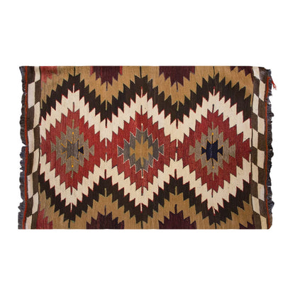 Vintage Turkish Rug, 2.10 x 4 ft Rug, 87 x 124 cm