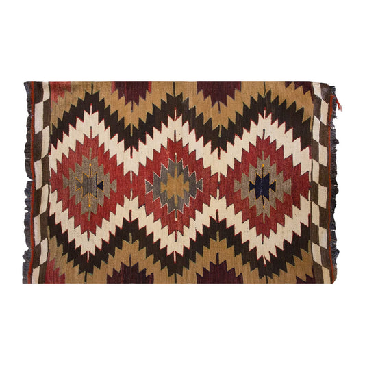 Vintage Turkish Rug, 2.10 x 4 ft Rug, 87 x 124 cm