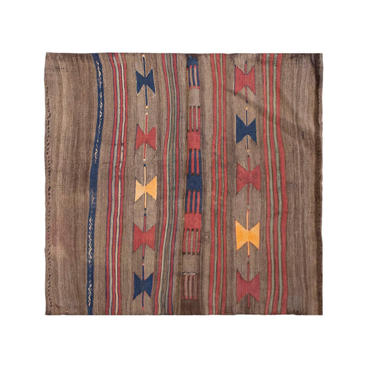 Vintage Turkish Rug, 2.11 x 2.11 ft Rug, 91 x 91 cm