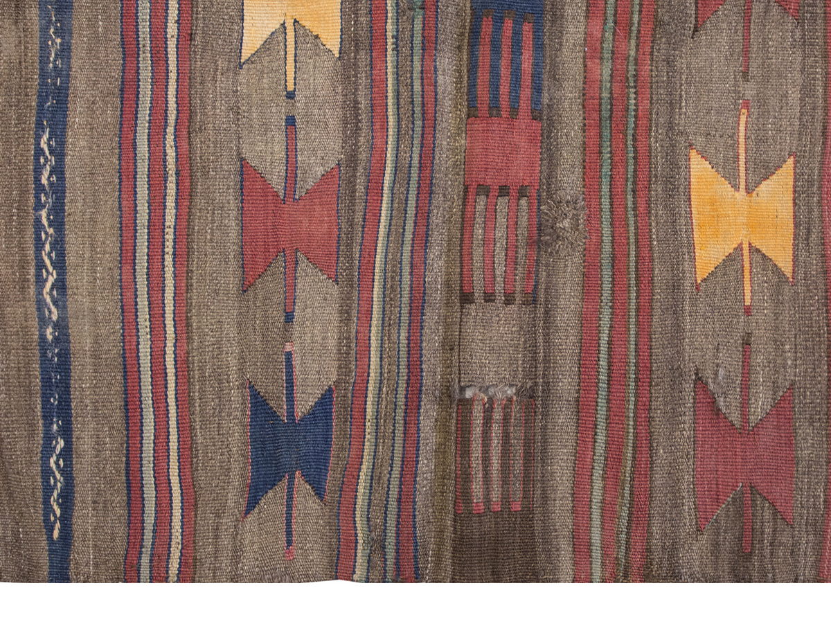 Vintage Turkish Rug, 2.11 x 2.11 ft Rug, 91 x 91 cm