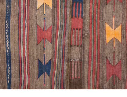 Vintage Turkish Rug, 2.11 x 2.11 ft Rug, 91 x 91 cm