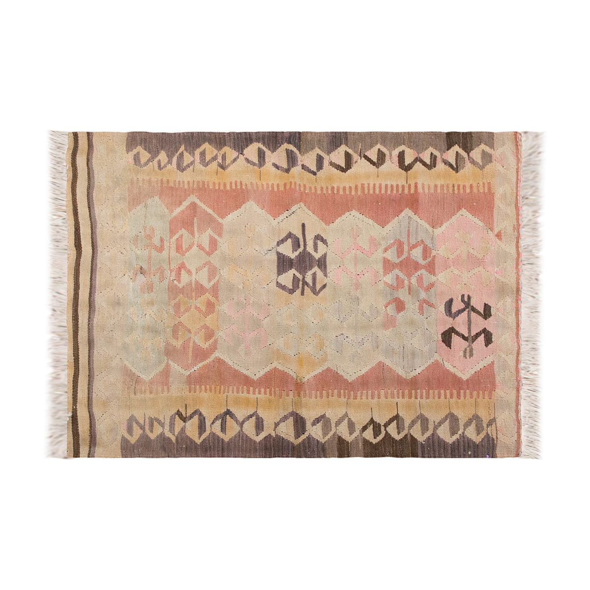 Vintage Turkish Rug, 2.11 x 3.11 ft Rug, 90 x 120 cm