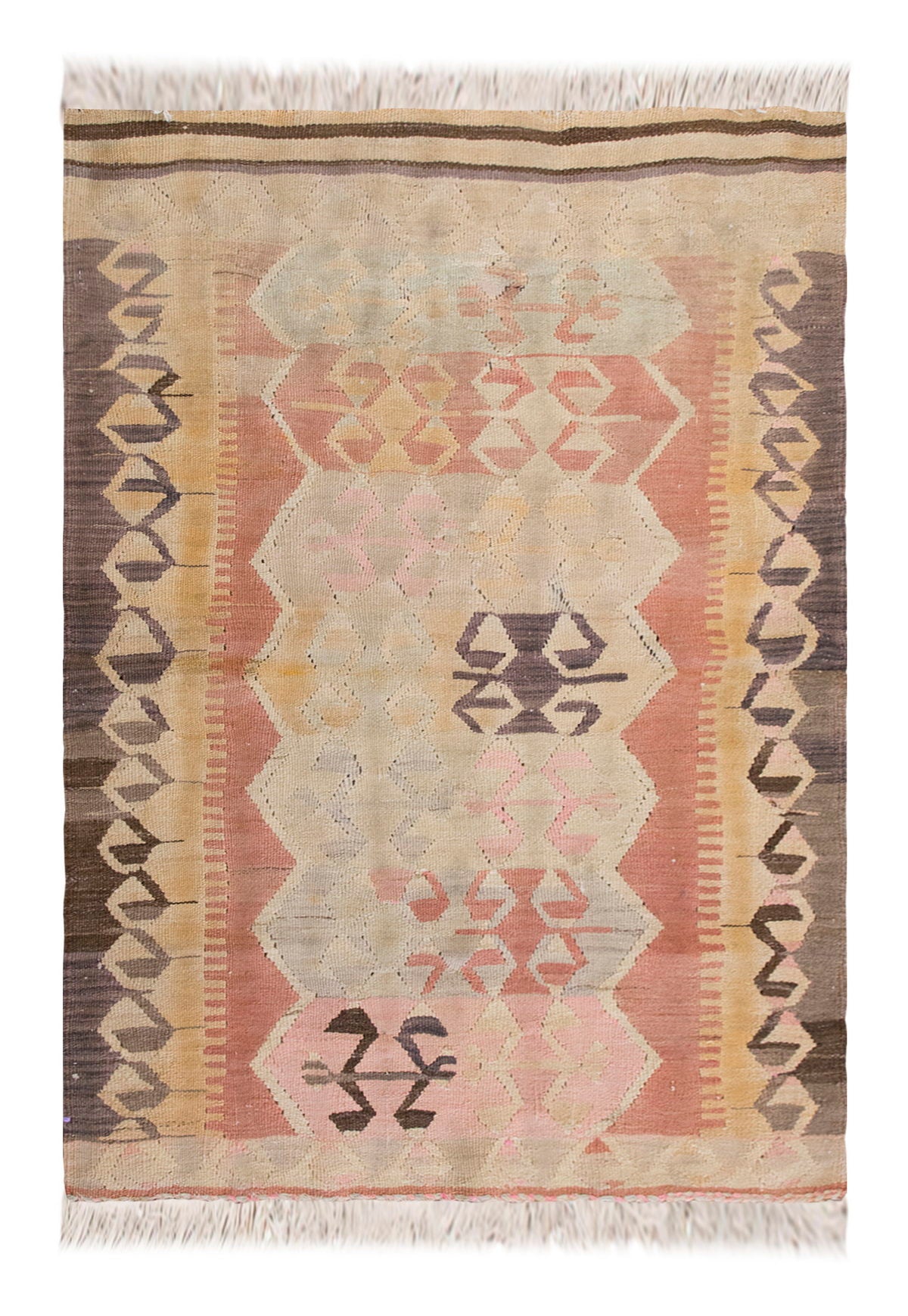 Vintage Turkish Rug, 2.11 x 3.11 ft Rug, 90 x 120 cm