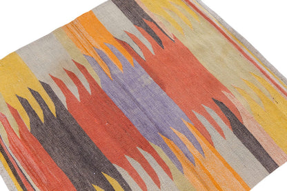 Vintage Turkish Rug, 2.11 x 3.4 ft Rug, 91 x 103 cm