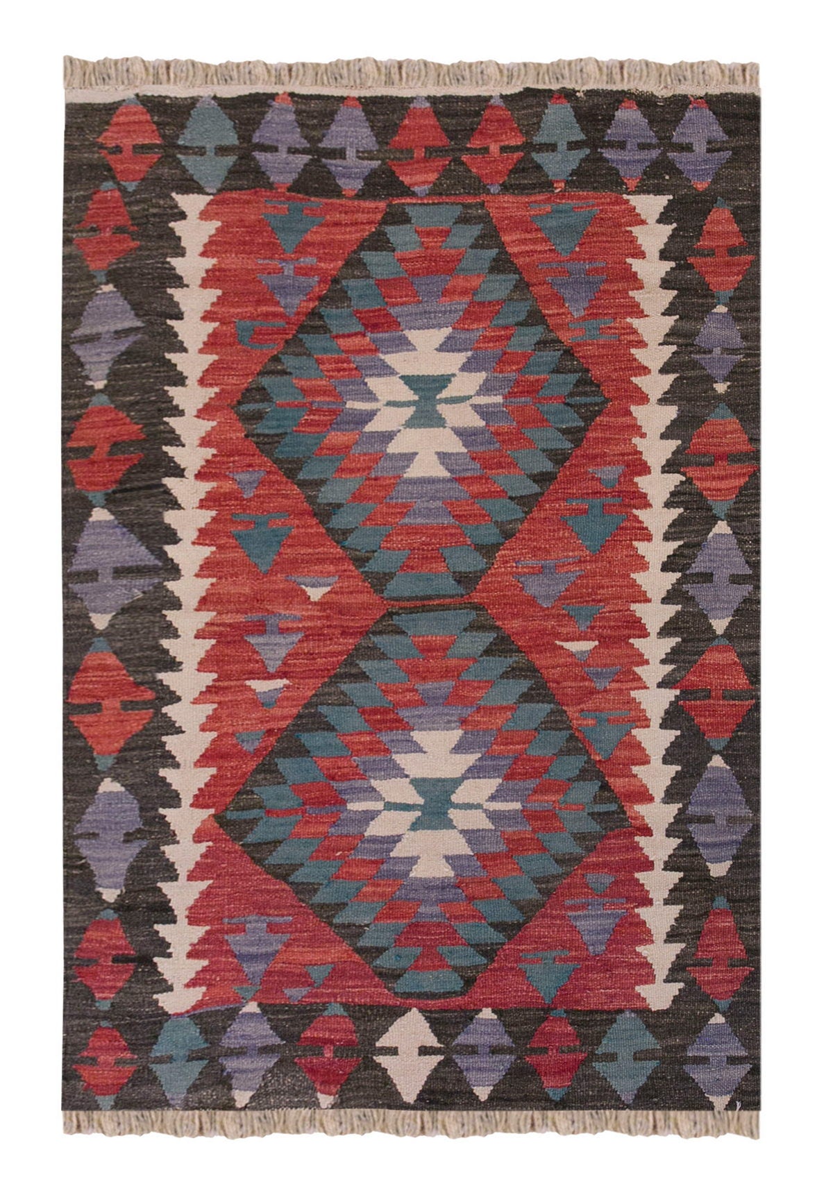 Vintage Turkish Rug, 2.11 x 4.1 ft Rug, 90 x 125 cm
