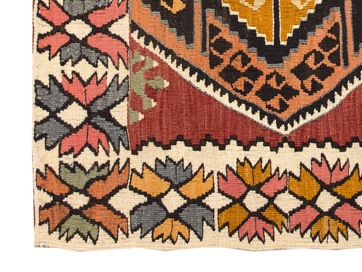 Vintage Turkish Rug, 2.11 x 4.10 ft, 90 x 148 cm