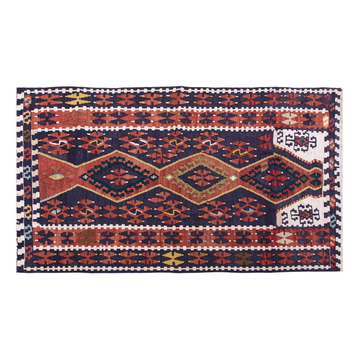 Vintage Turkish Rug, 2.11 x 4.6 ft Rug, 90 x 139 cm
