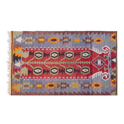 Vintage Turkish Rug, 2.11 x 4.7 ft Rug, 89 x 140 cm