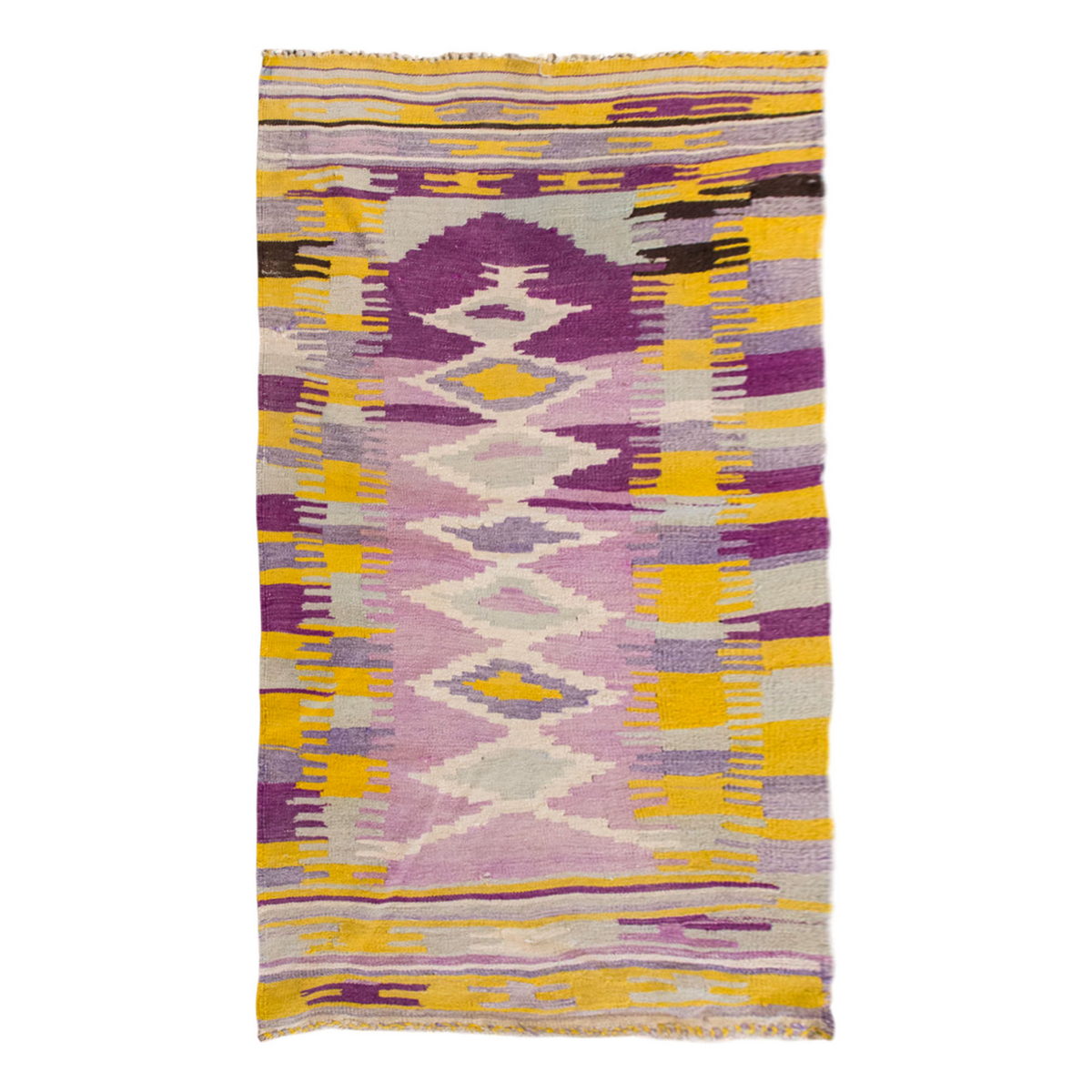 Vintage Turkish Rug, 2.11 x 4.7 ft Rug, 90 x 141 cm