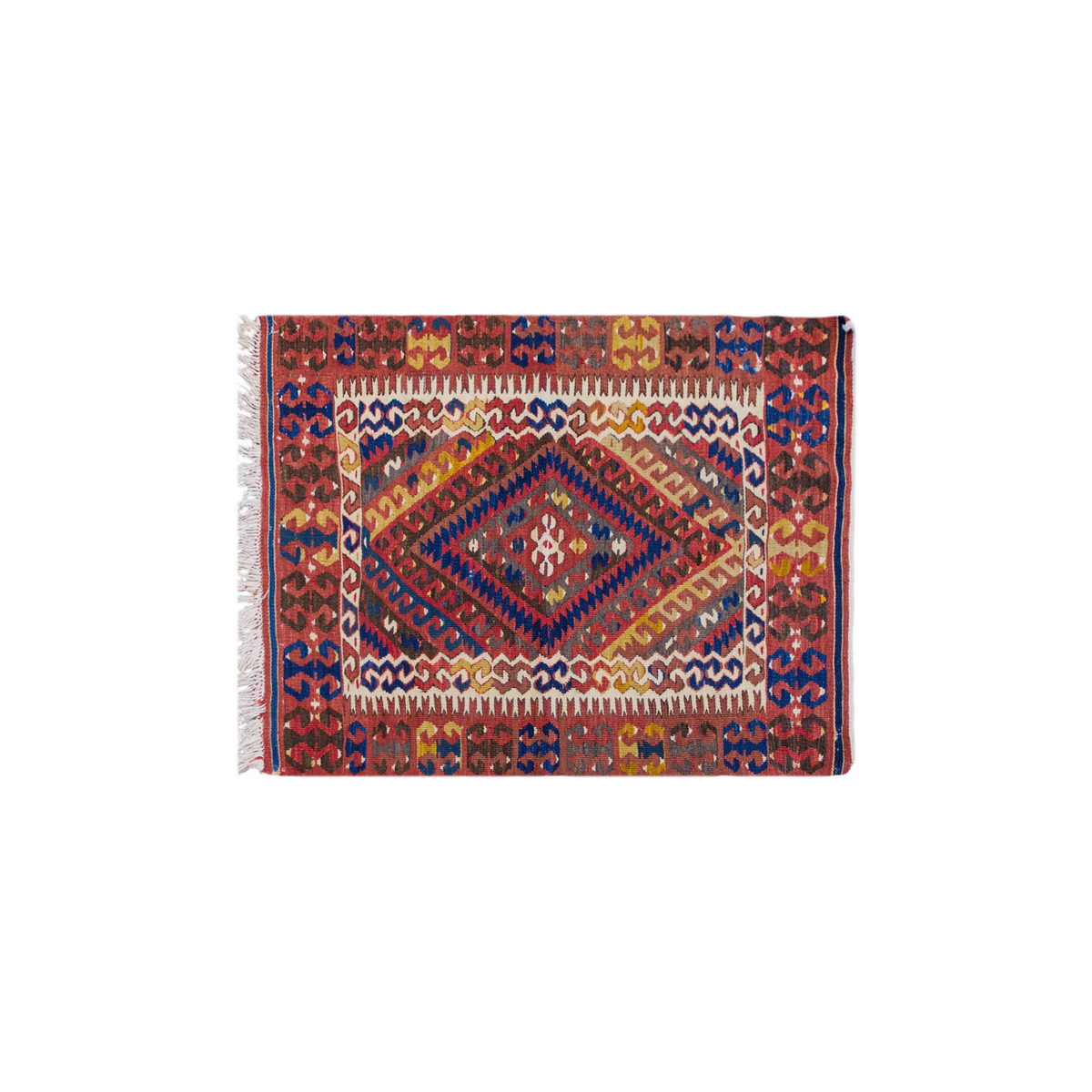 Vintage Turkish Rug, 2.11 x 4 ft Rug, 90 x 123 cm
