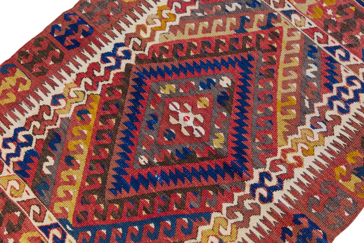 Vintage Turkish Rug, 2.11 x 4 ft Rug, 90 x 123 cm