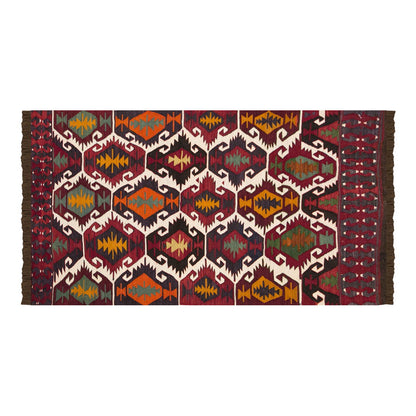 Vintage Turkish Rug, 2.11 x 5.3 ft Rug, 89 x 162 cm
