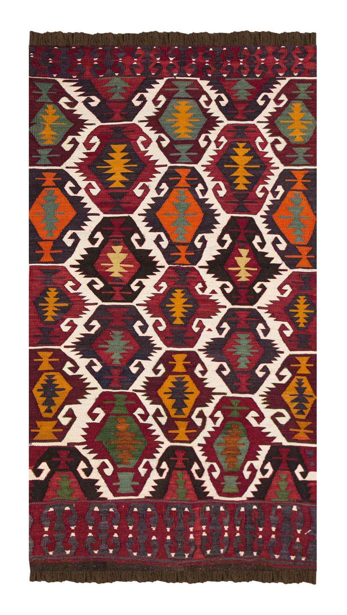 Vintage Turkish Rug, 2.11 x 5.3 ft Rug, 89 x 162 cm