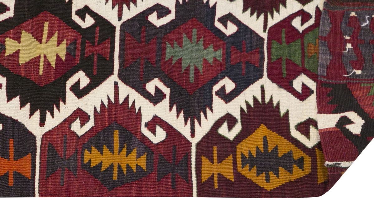 Vintage Turkish Rug, 2.11 x 5.3 ft Rug, 89 x 162 cm
