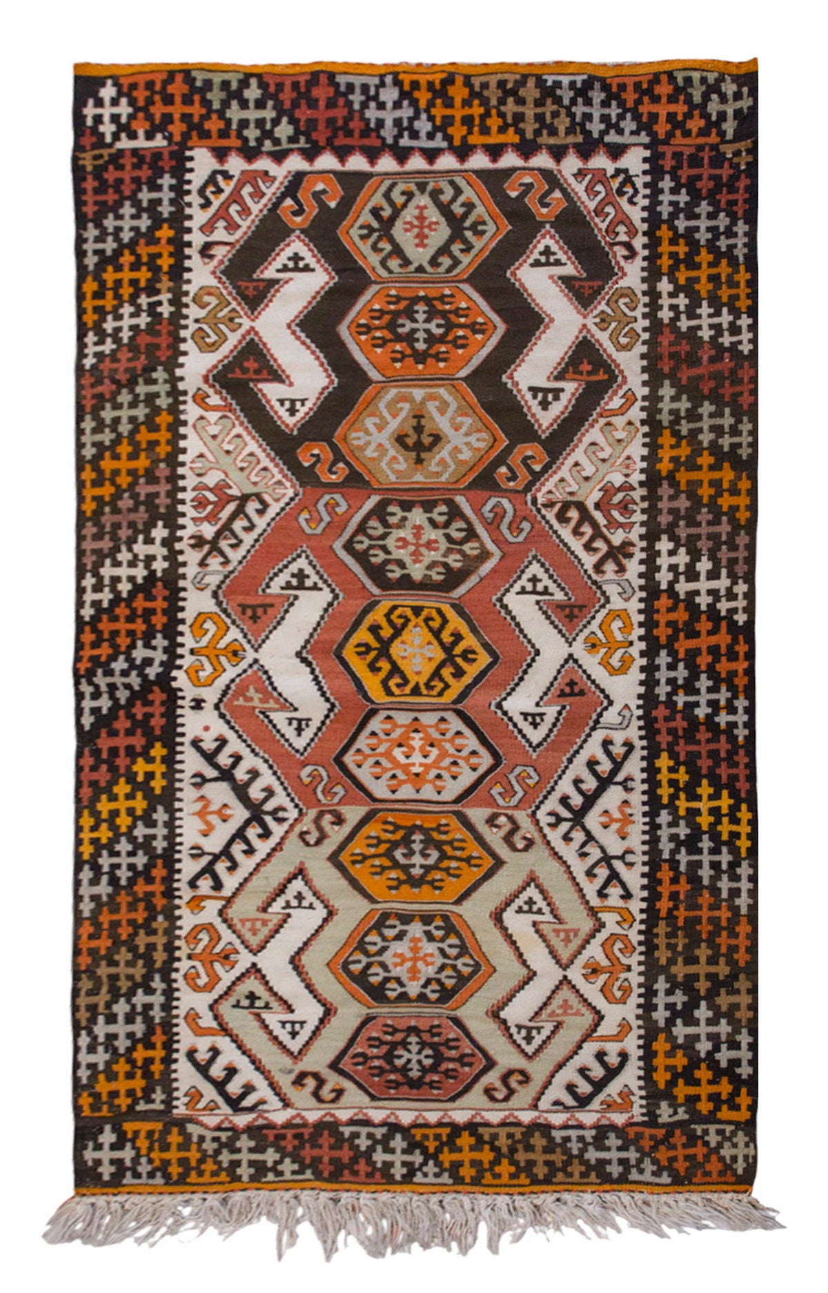Vintage Turkish Rug, 2.11 x 5 ft Rug, 90 x 153 cm