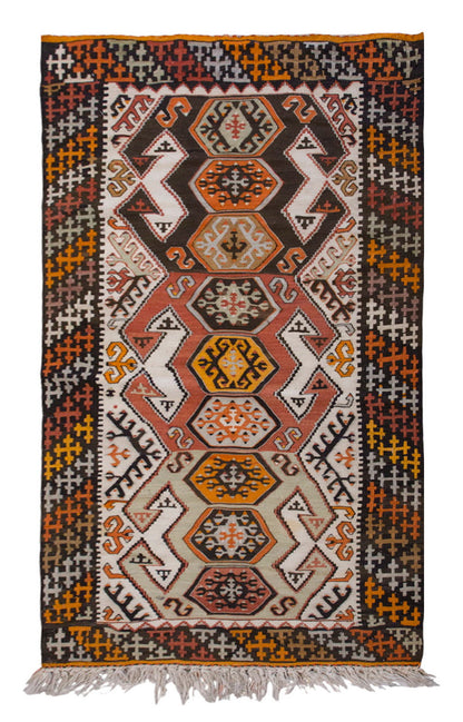 Vintage Turkish Rug, 2.11 x 5 ft Rug, 90 x 153 cm