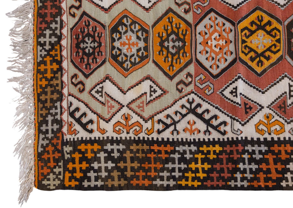 Vintage Turkish Rug, 2.11 x 5 ft Rug, 90 x 153 cm