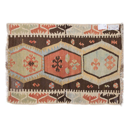 Vintage Turkish Rug, 2.3 x 2.11 ft Rug, 70 x 90 cm