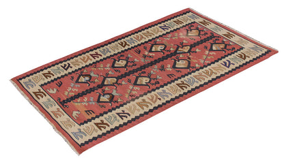 Vintage Turkish Rug, 2.3 x 4.5 ft Rug, 71 x 137 cm