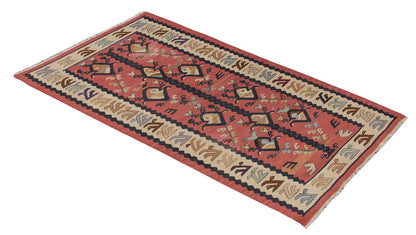 Vintage Turkish Rug, 2.3 x 4.5 ft Rug, 71 x 137 cm
