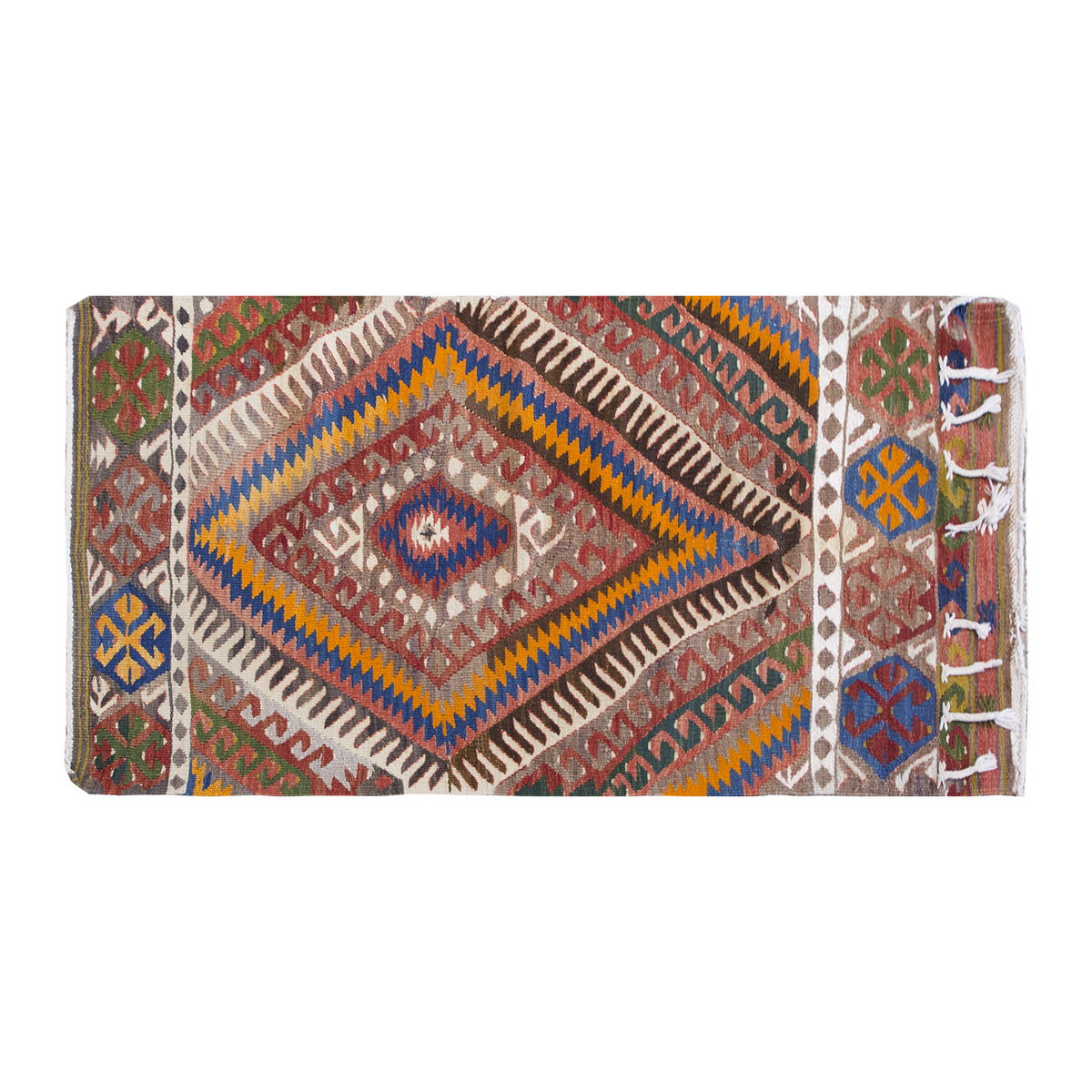 Vintage Turkish Rug, 2.3 x 4.7 ft Rug, 71 x 140 cm