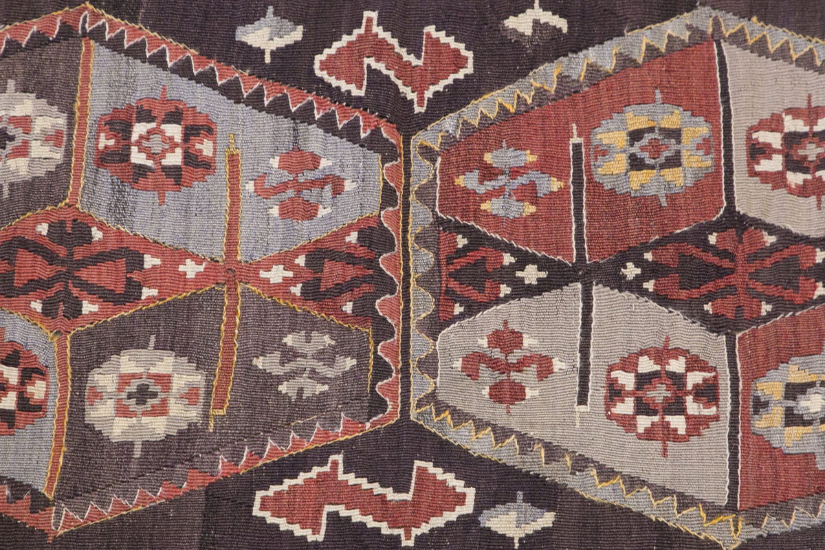 Vintage Turkish Rug, 2.4 x 4.2 ft Rug, 72 x 127 cm