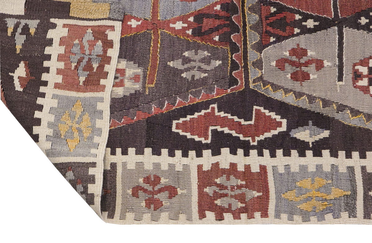 Vintage Turkish Rug, 2.4 x 4.2 ft Rug, 72 x 127 cm