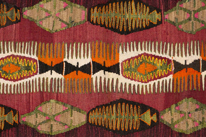 Vintage Turkish Rug, 2.4 x 4.2 ft Rug, 73 x 128 cm