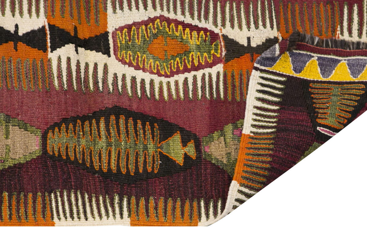 Vintage Turkish Rug, 2.4 x 4.2 ft Rug, 73 x 128 cm