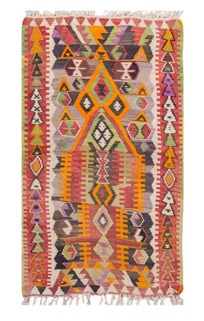 Vintage Turkish Rug, 2.5 x 3.11 ft Rug, 76 x 120 cm