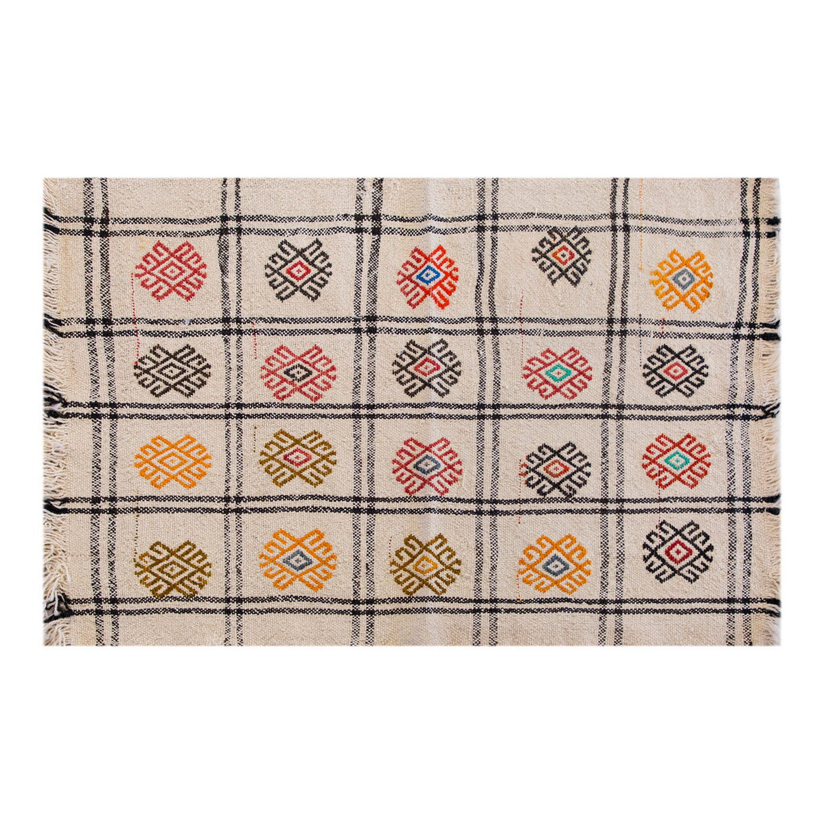 Vintage Turkish Rug, 2.5 x 3.6 ft, 75 x 107 cm