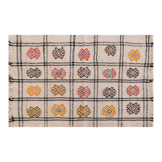 Vintage Turkish Rug, 2.5 x 3.6 ft, 75 x 107 cm