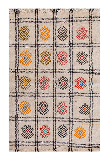 Vintage Turkish Rug, 2.5 x 3.6 ft, 75 x 107 cm