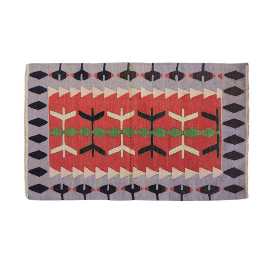 Vintage Turkish Rug, 2.5 x 4 ft Rug, 75 x 122 cm