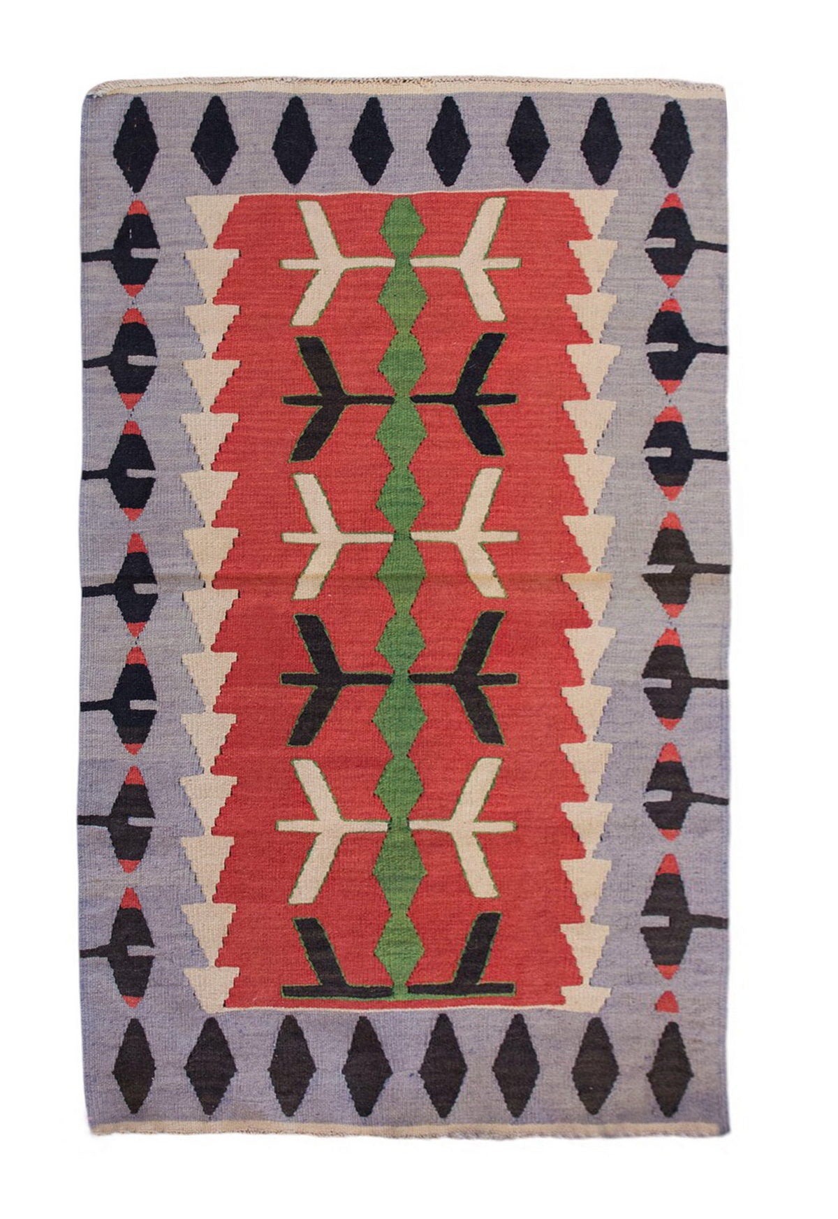 Vintage Turkish Rug, 2.5 x 4 ft Rug, 75 x 122 cm