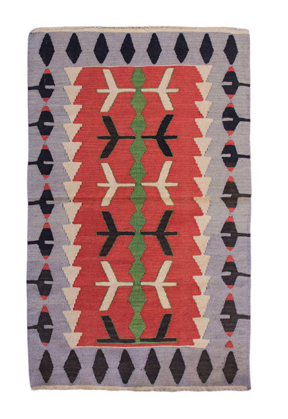 Vintage Turkish Rug, 2.5 x 4 ft Rug, 75 x 122 cm