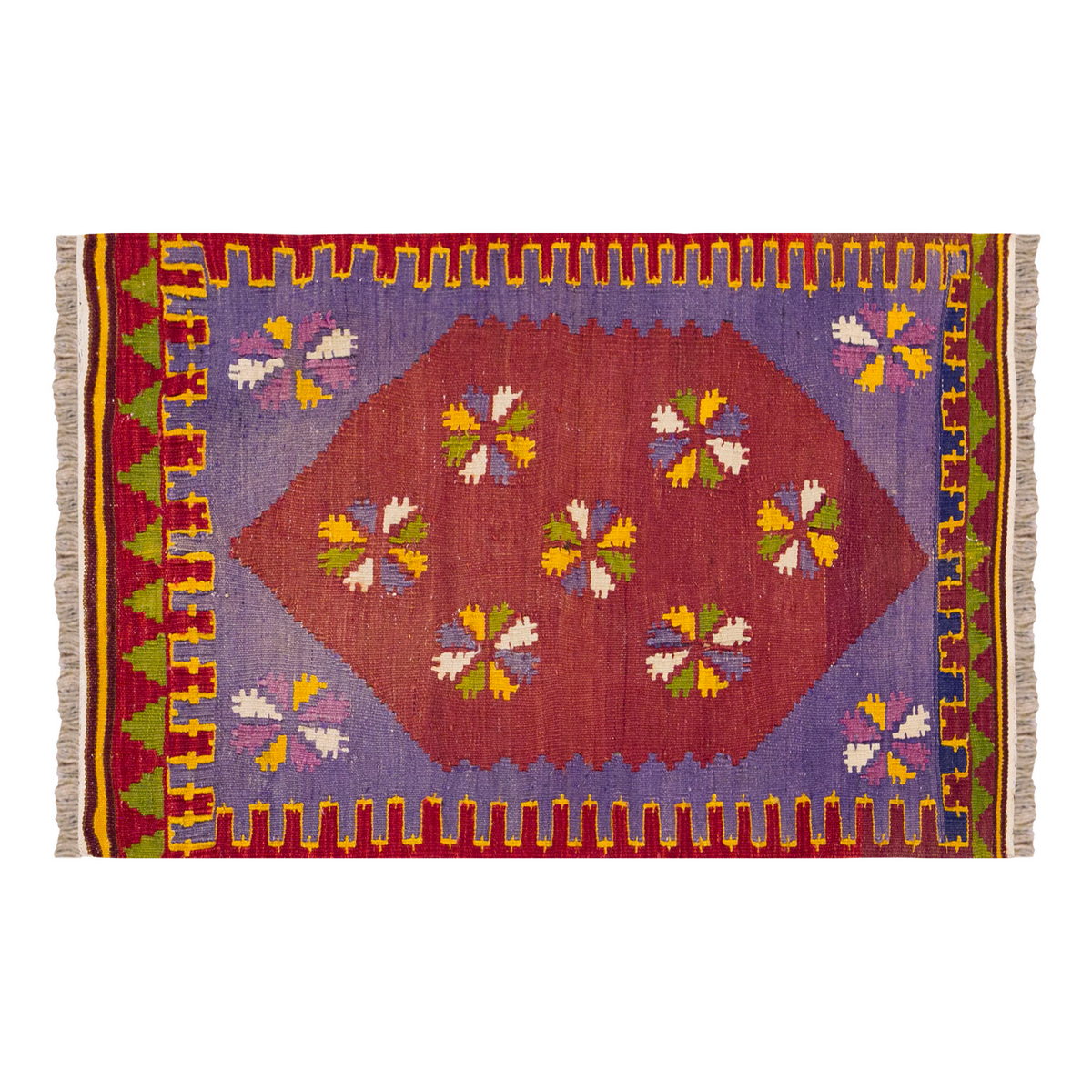 Vintage Turkish Rug, 2.6 x 3.10 ft Rug, 78  x 118 cm