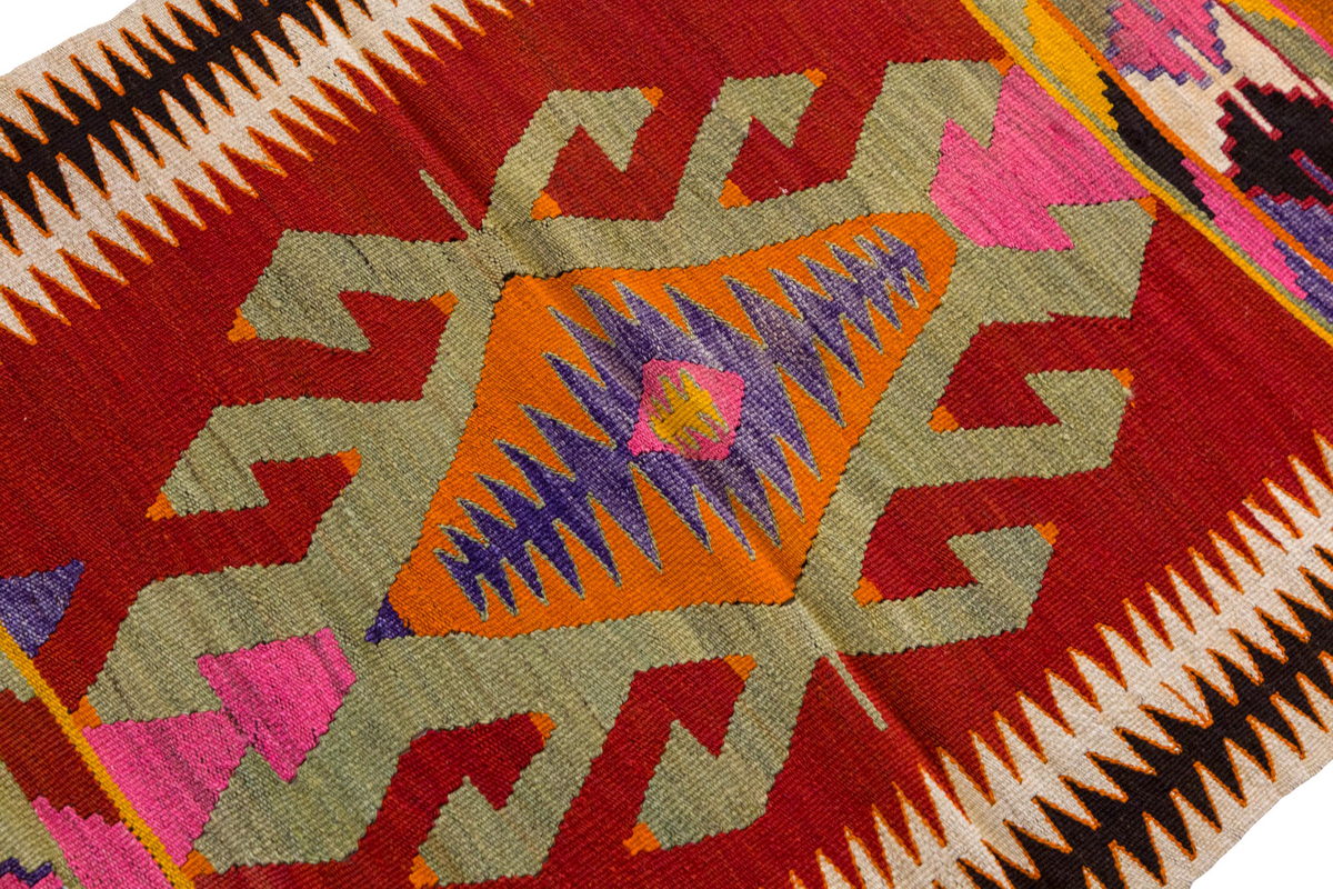 Vintage Turkish Rug, 2.6 x 3.9 ft Rug, 77 x 115 cm