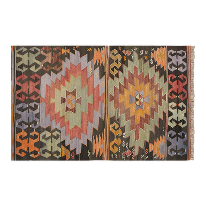 Vintage Turkish Rug, 2.6 x 4.3 ft Rug, 77 x 130 cm