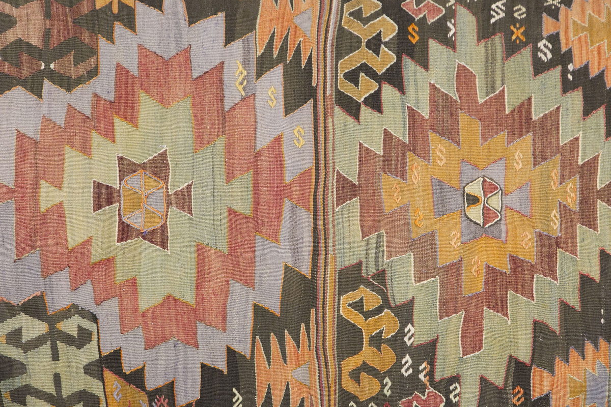 Vintage Turkish Rug, 2.6 x 4.3 ft Rug, 77 x 130 cm