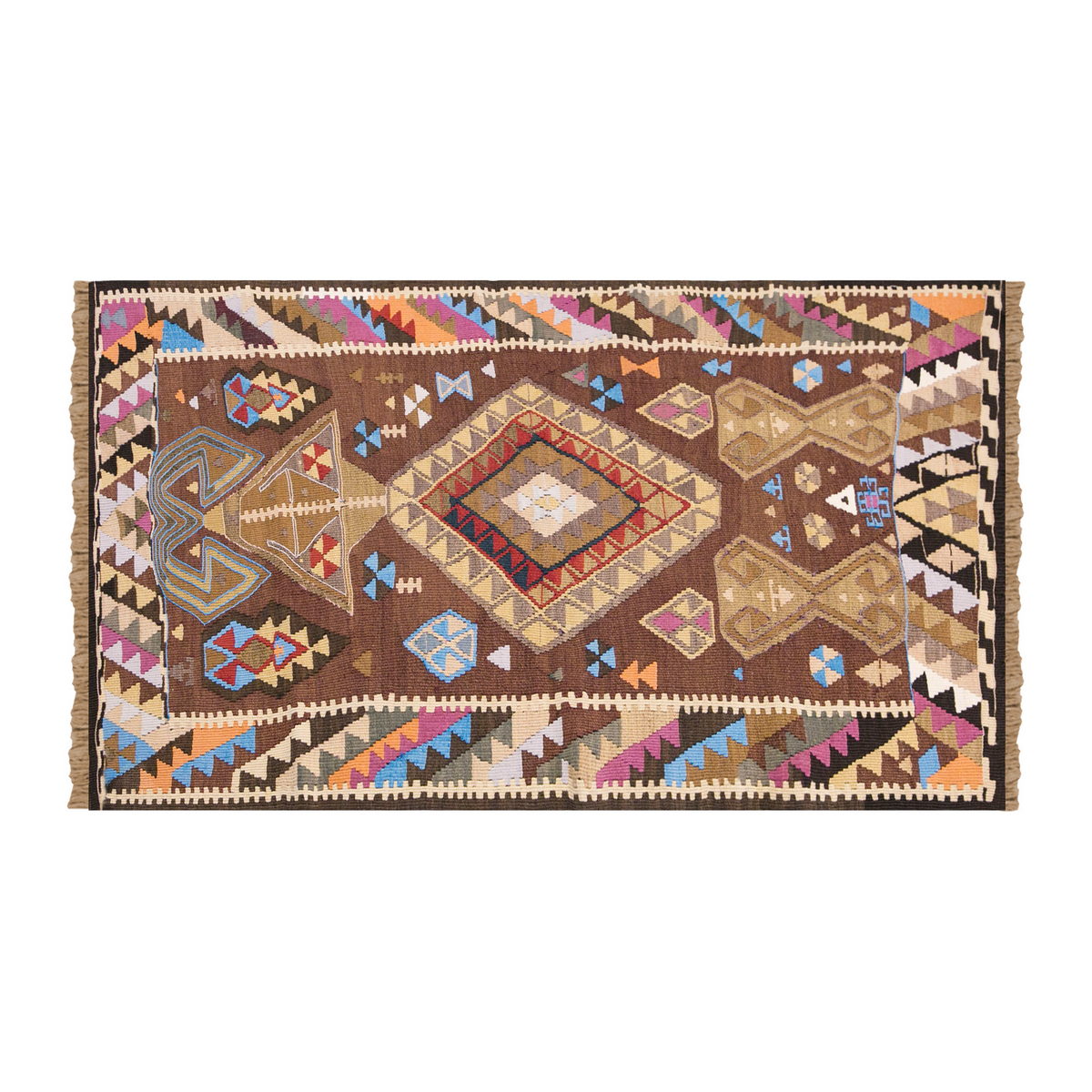 Vintage Turkish Rug, 2.6 x 4.5 ft Rug, 78 x 137 cm