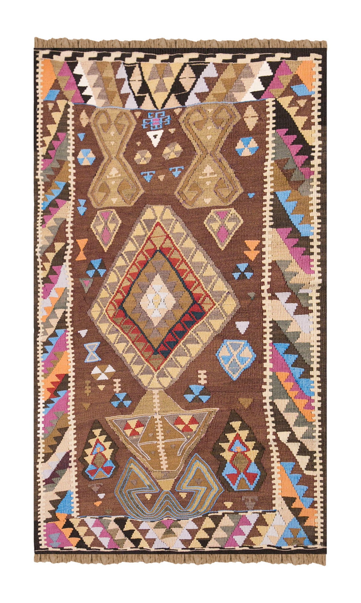 Vintage Turkish Rug, 2.6 x 4.5 ft Rug, 78 x 137 cm